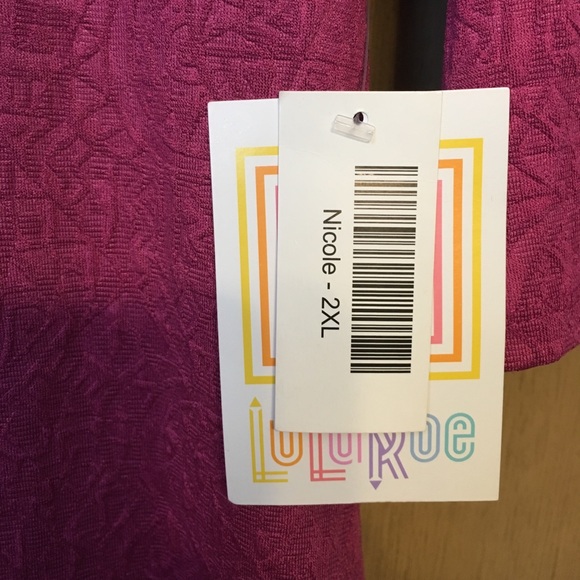 Robe LuLaRoe Nicole - Bleu Et Rose - Taille 2XL (plus Size) - NEUF étiquettes